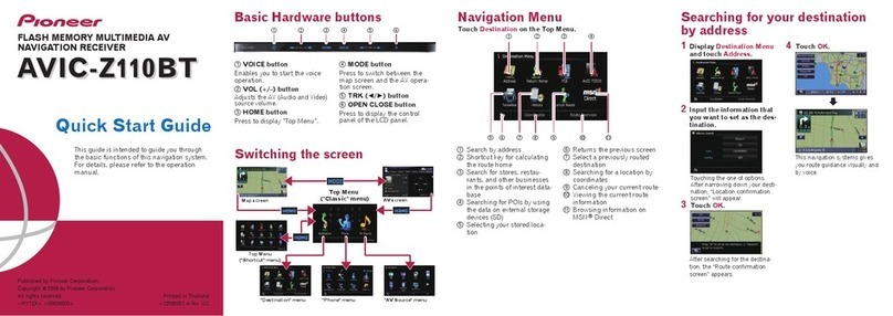 Pioneer AVIC-Z110BT User manual