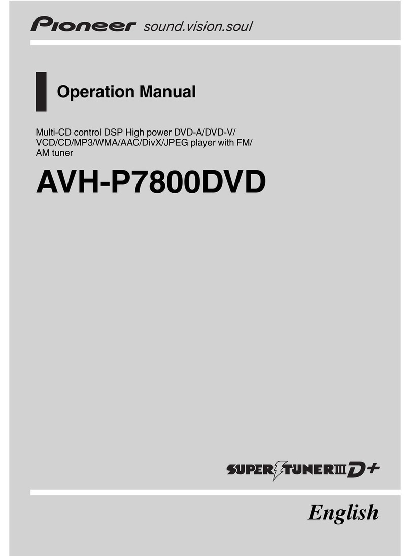 Pioneer Super Tuner IIID+ AVH-P7800DVD Operation manual