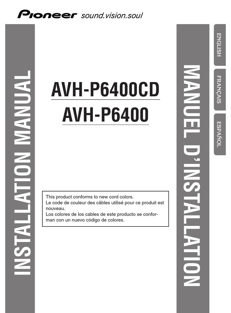 Pioneer AVH-P6400 User manual Pioneer AVH-P6400 User manual