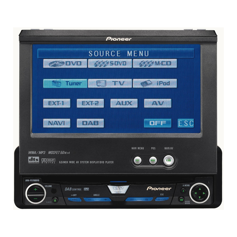 Pioneer AVHP5700DVD - In-Dash 6.5 Monitor DVD Player installation manual