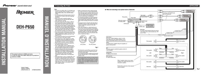 Pioneer Premier DEH-P650 User manual