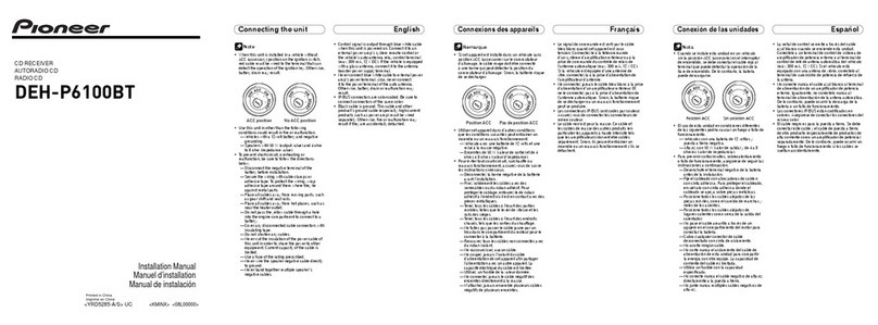 Pioneer DEH-P6100BT - Radio / CD User manual