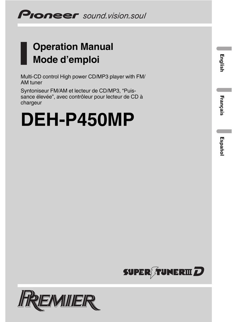 Pioneer Super Tuner IIID DEH-P450MP Operation manual