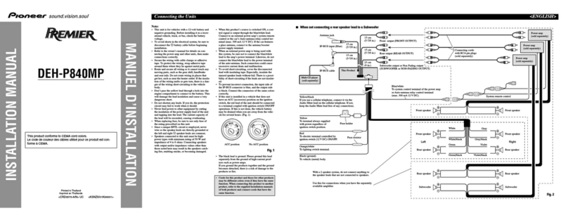 Pioneer DEH-P840MP User manual