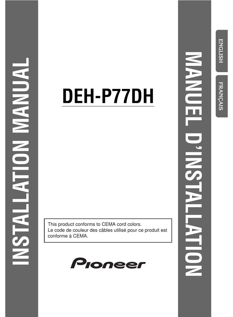 Pioneer DEH-P77DH - Radio / CD Player User manual Pioneer DEH-P77DH - Radio / CD Player User manual