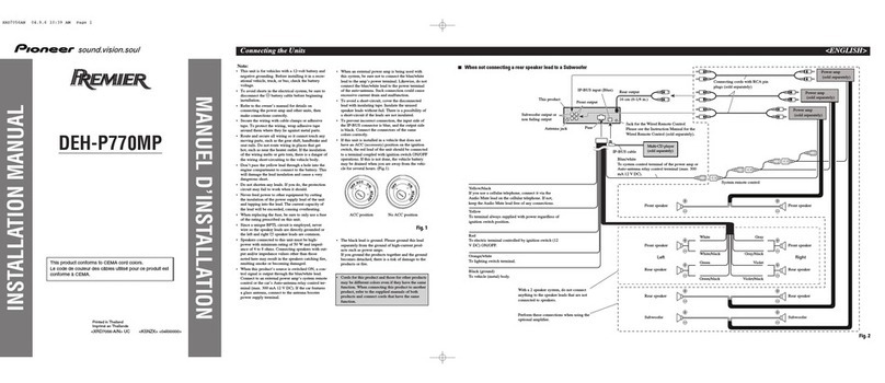 Pioneer DEH-P770MP installation manual