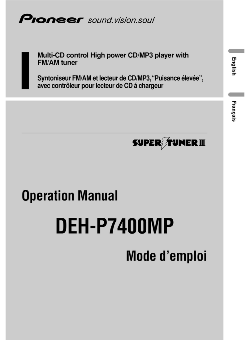 Pioneer Super Tuner III DEH-P7400MP Operation manual