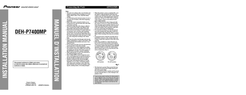 Pioneer Super Tuner III DEH-P7400MP User manual