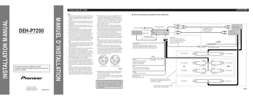 Pioneer Suepr Tuner III DEH-P7200 User manual