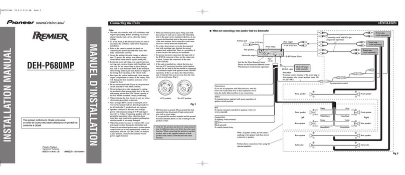 Pioneer Super Tuner IIID DEH-P680MP installation manual