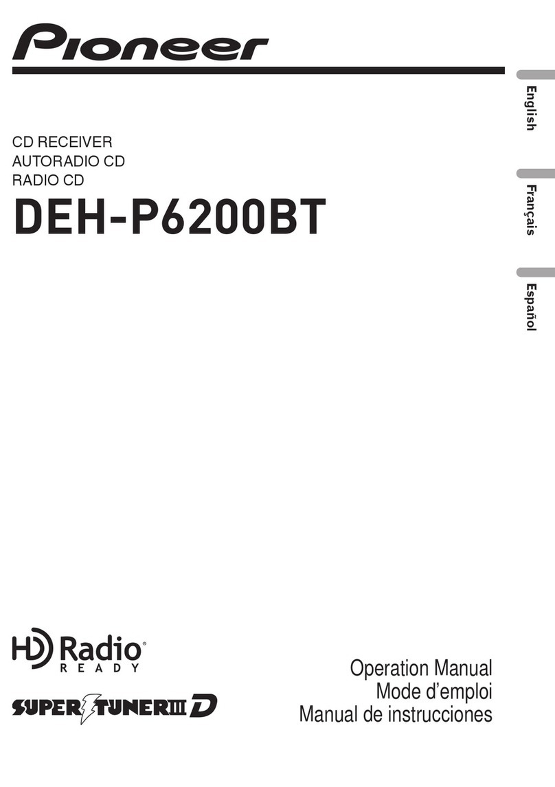 Pioneer Super Tuner IIID DEH-P6200BT User manual