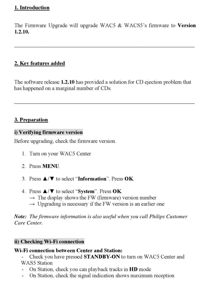 Philips Streamium WAC5 Firmware upgrade guide