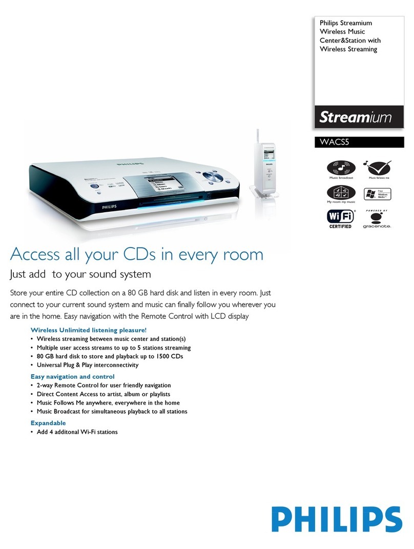Philips Streamium WACS5 Specifications