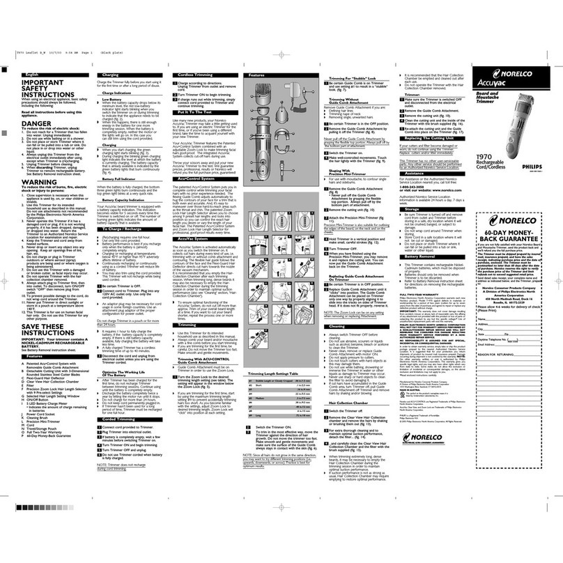 Philips T970 AccuVac User manual