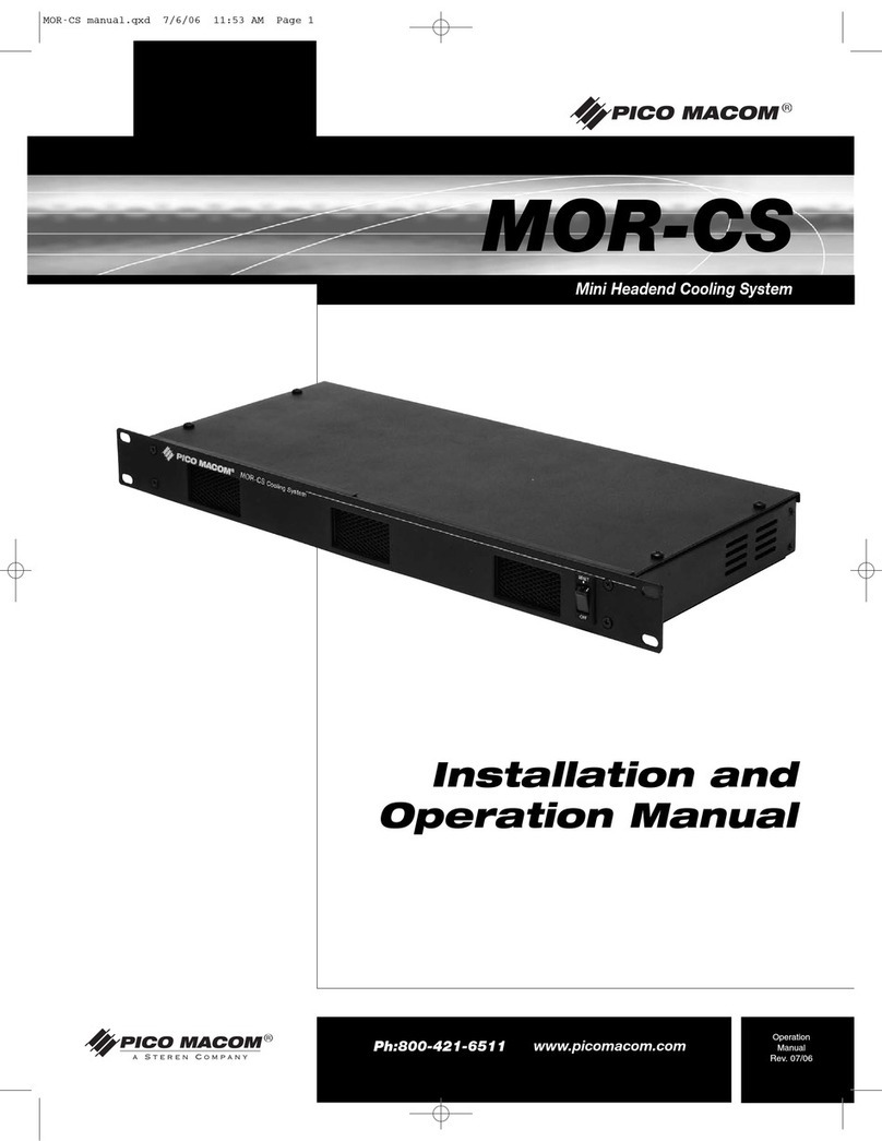 Pico Macom MOR-CS Installation and operation manual