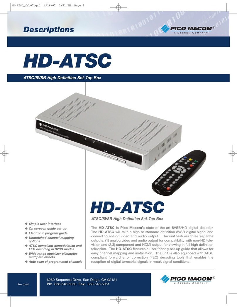 Pico Macom HD-ATSC Specifications