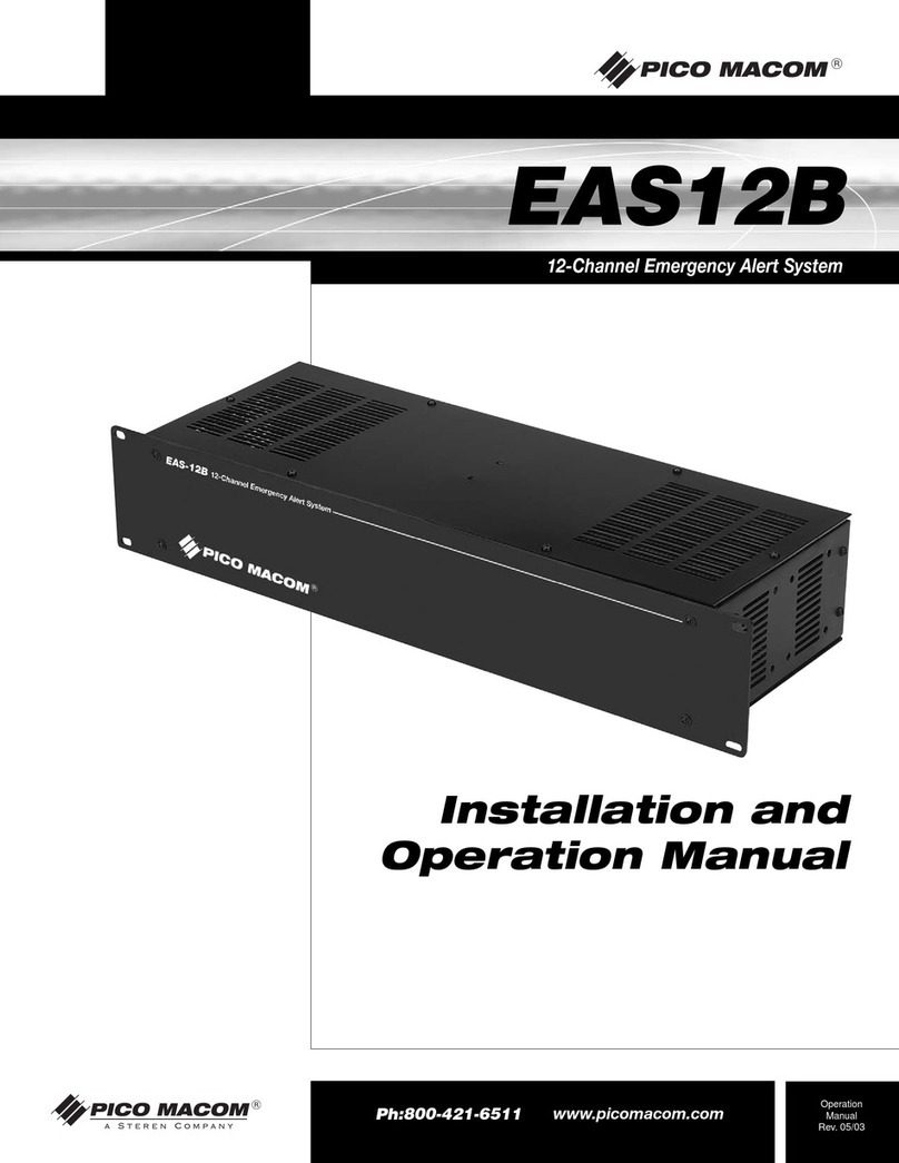 Pico Macom EAS12B Installation and operation manual