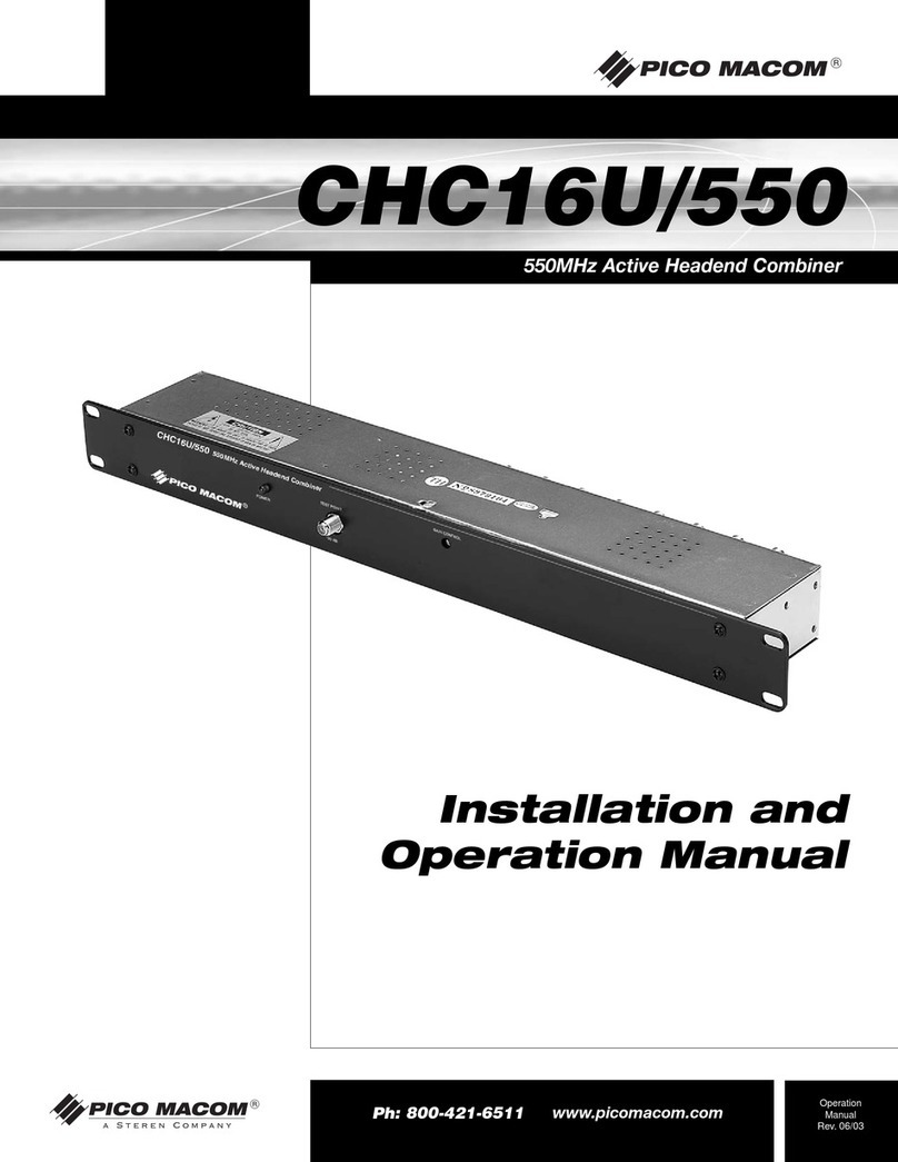 Pico Macom CHC16U/550 Installation and operation manual Pico Macom CHC16U/550 Installation and operation manual