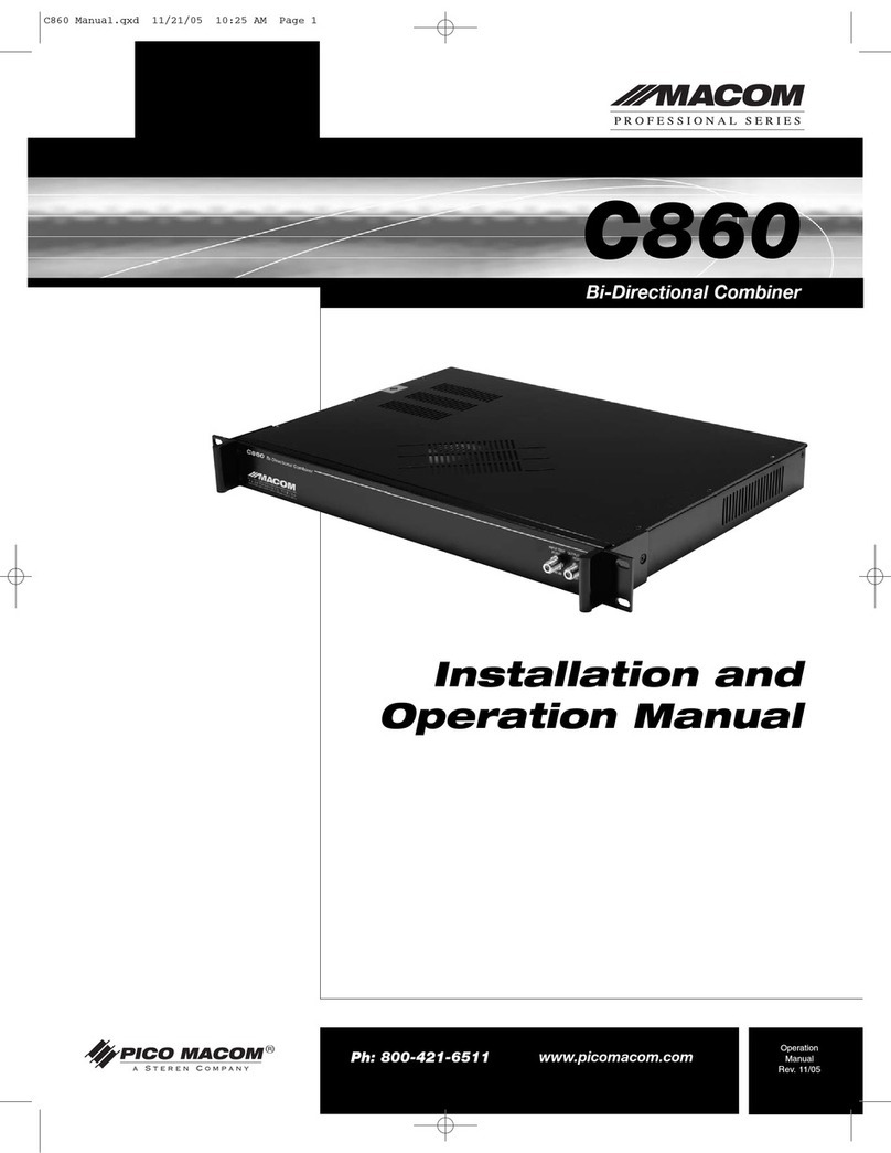 Pico Macom C860 Installation and operation manual