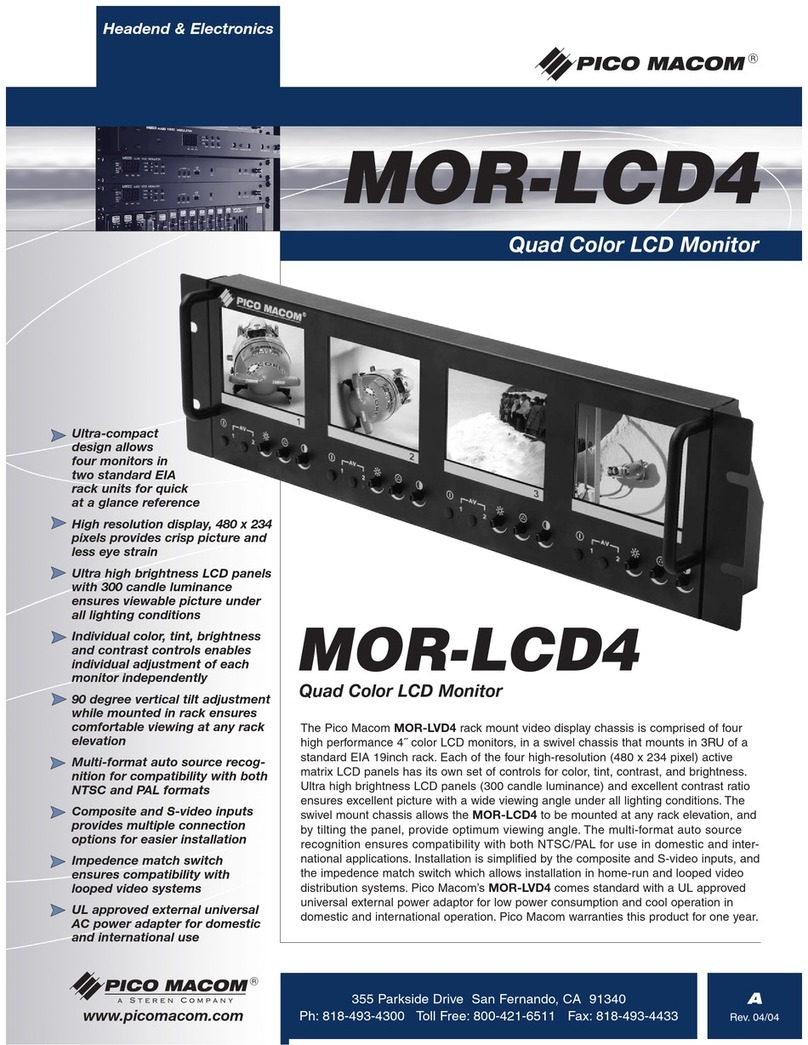 Pico Macom MOR-LCD4 Specifications