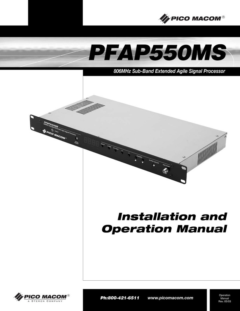 Pico Macom PFAP550MS Installation and operation manual