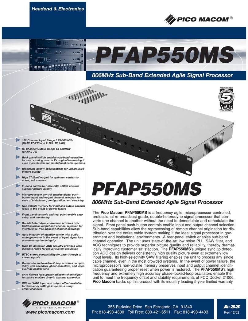 Pico Macom PFAP550MS User manual