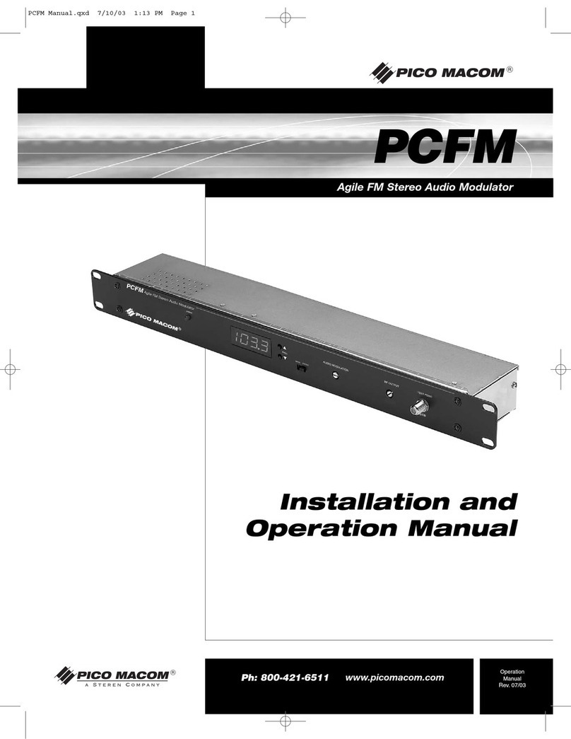 Pico Macom PCFM Installation and operation manual