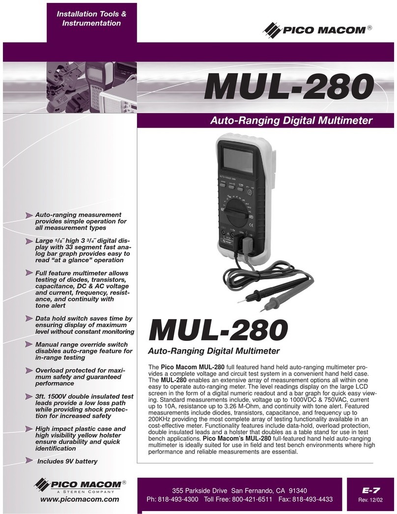 Pico Macom MUL-280 Specifications