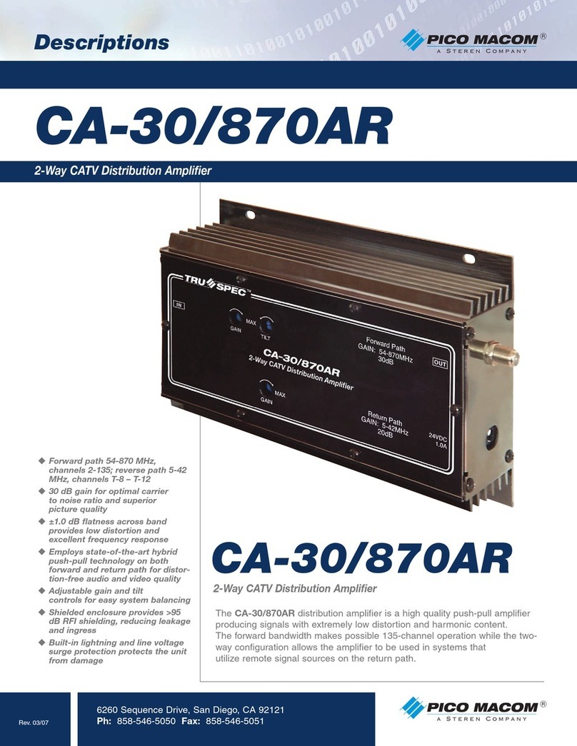 Pico Macom CA-30/870AR User manual