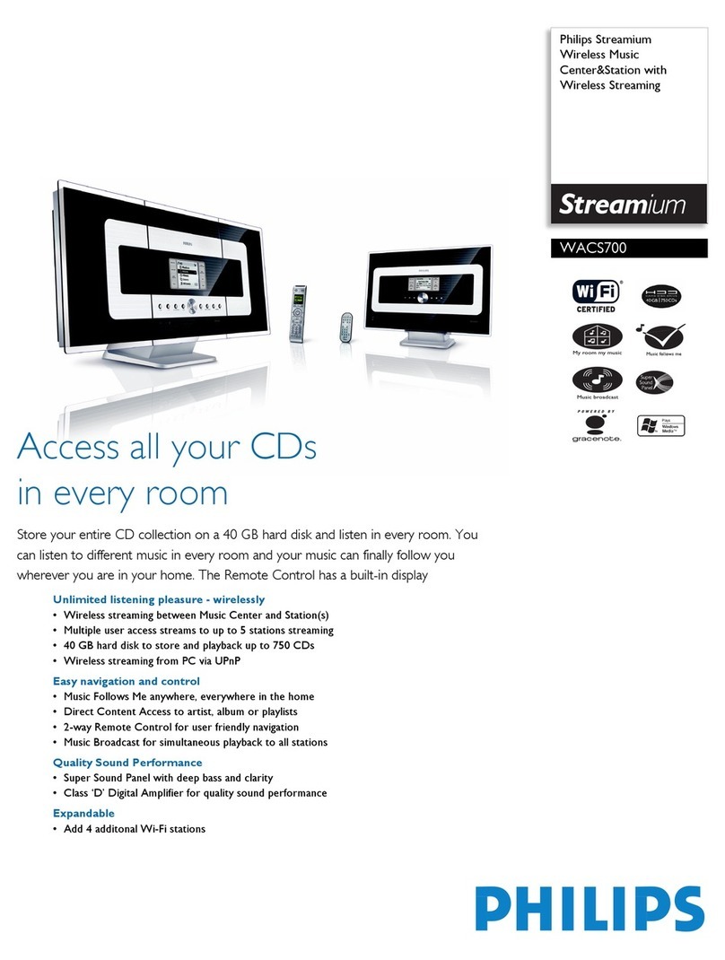 Philips Streamium WACS700 User manual