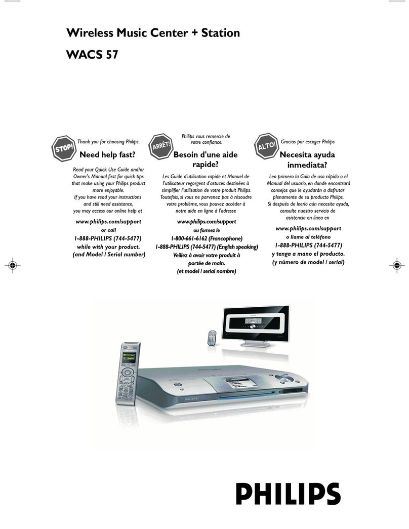 Philips Streamium WACS57 user guide