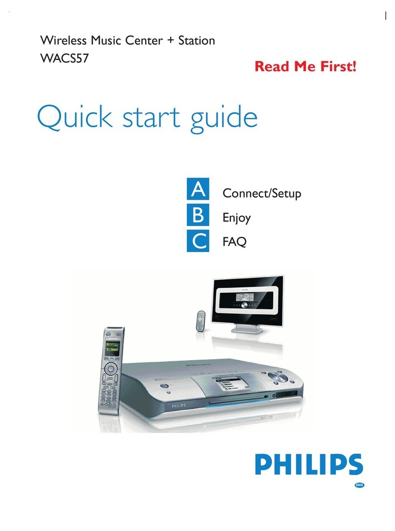 Philips Streamium WACS57 quick start guide