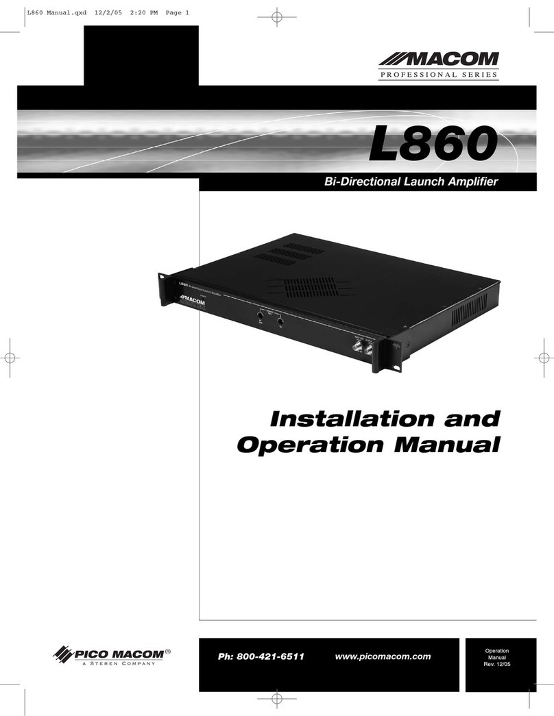 Pico Macom L860 Installation and operation manual