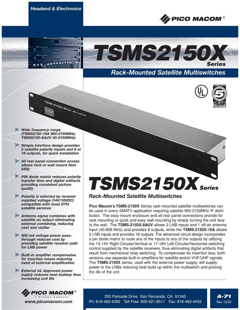 Pico Macom TSMS-2150X-8AUV Specifications