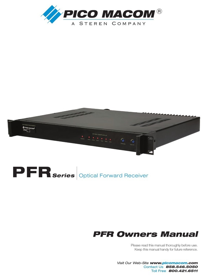 Pico Macom PFR-2 owner's manual