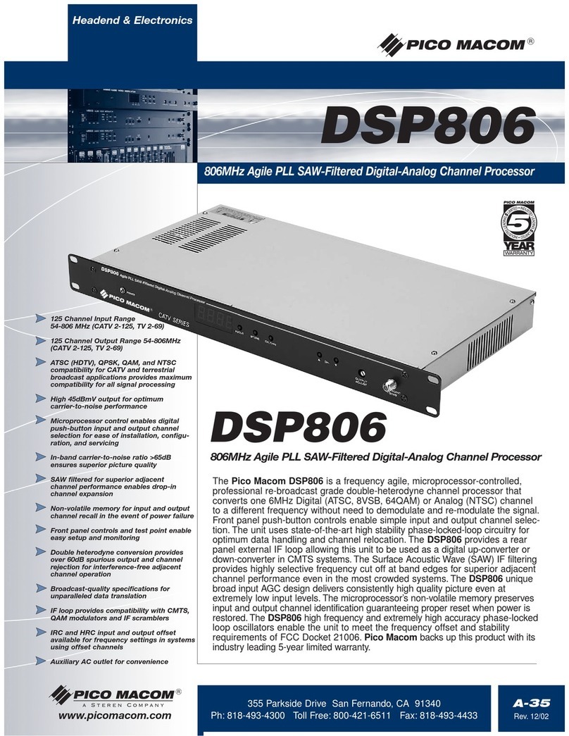 Pico Macom DSP806 Specifications