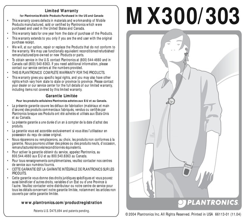 Plantronics MX300 user guide