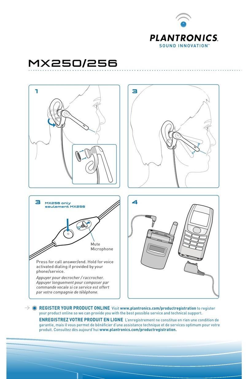 Plantronics MX250 user guide