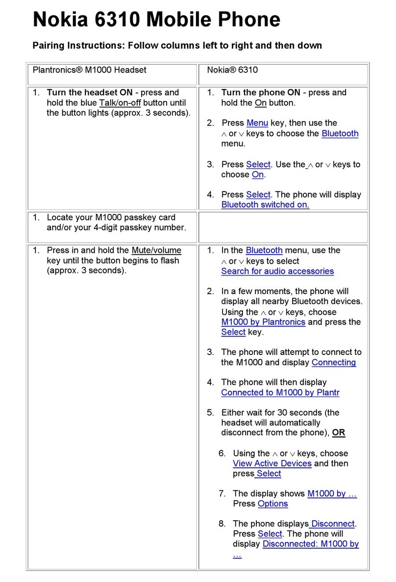 Plantronics M1000 User manual