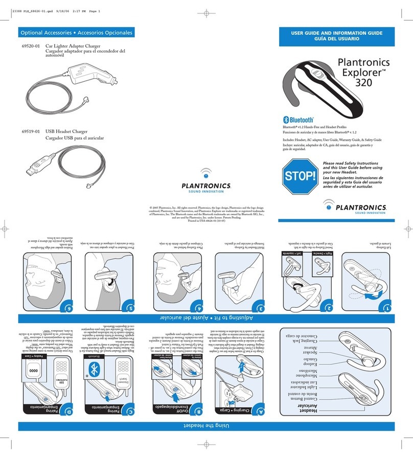 Plantronics Explorer 320 User manual