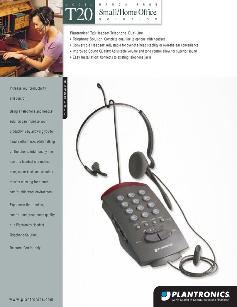 Plantronics T20 User manual
