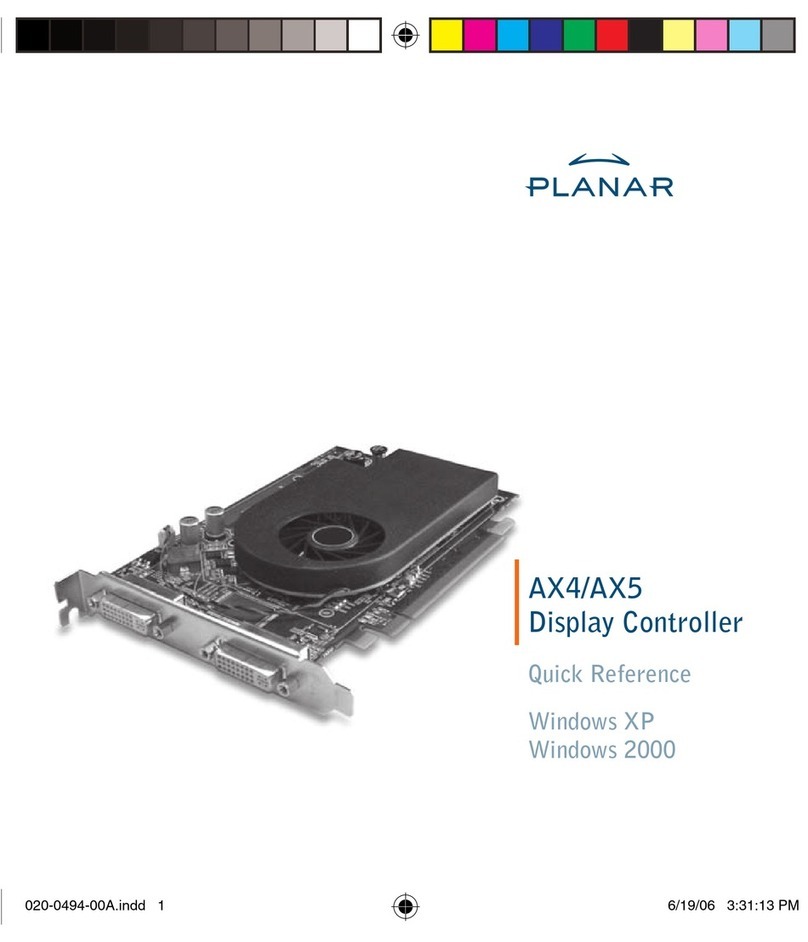 Planar AX4 Quick reference guide