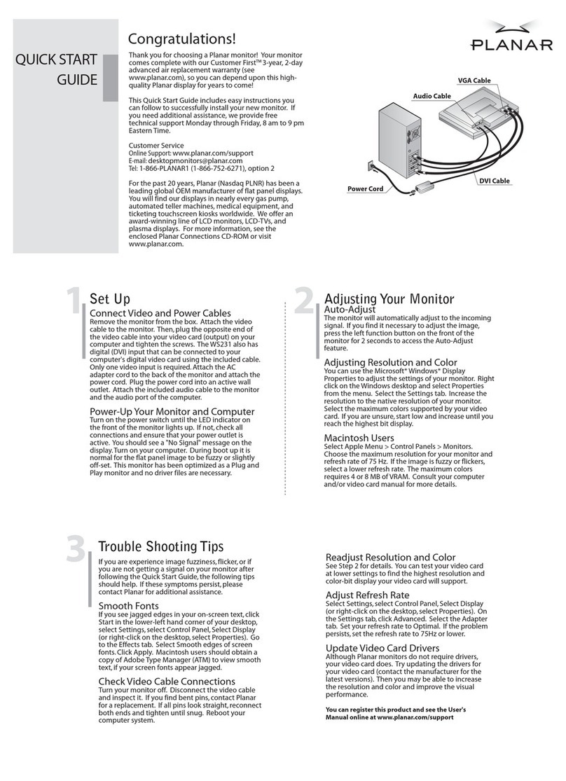 Planar WS231 User manual