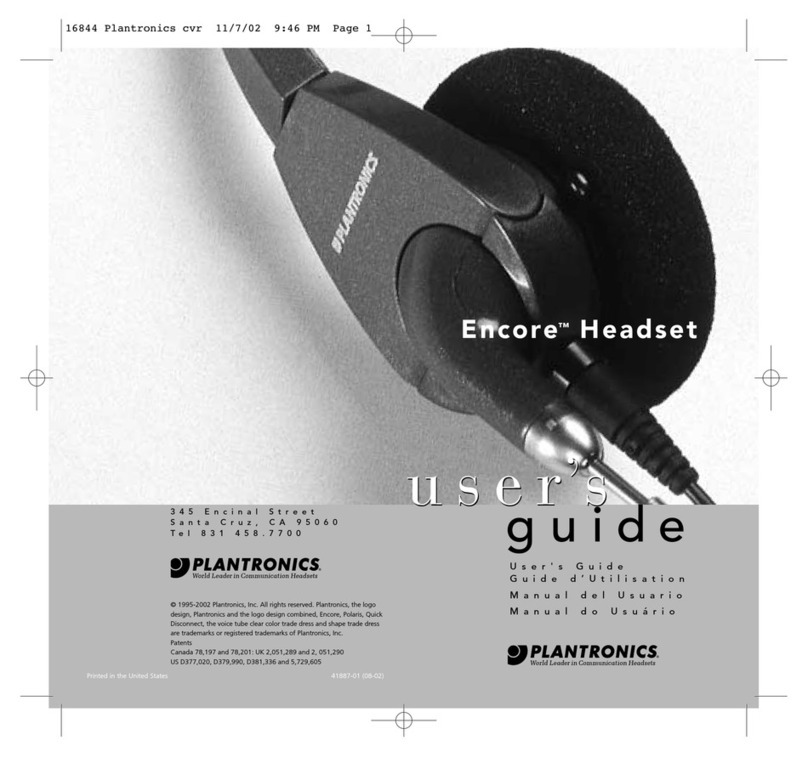 Plantronics ENCORE H101 User manual