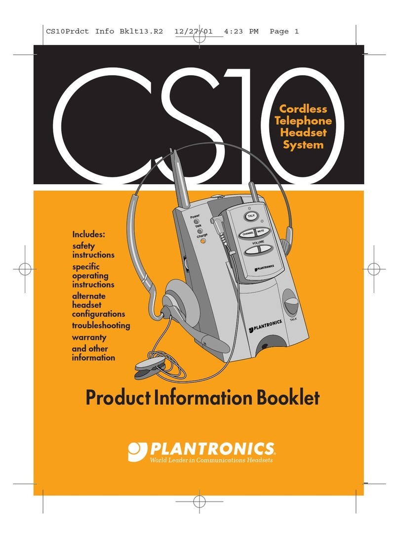 Plantronics CS10 User manual