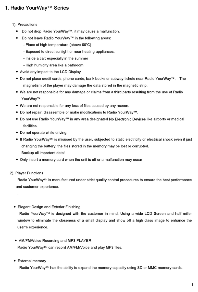 Pogo Radio YourWay 32MB user guide