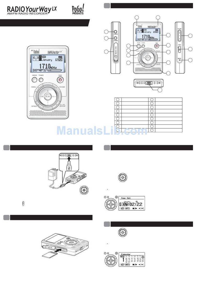 Pogo Radio YourWay LX 128MB User manual Pogo Radio YourWay LX 128MB User manual