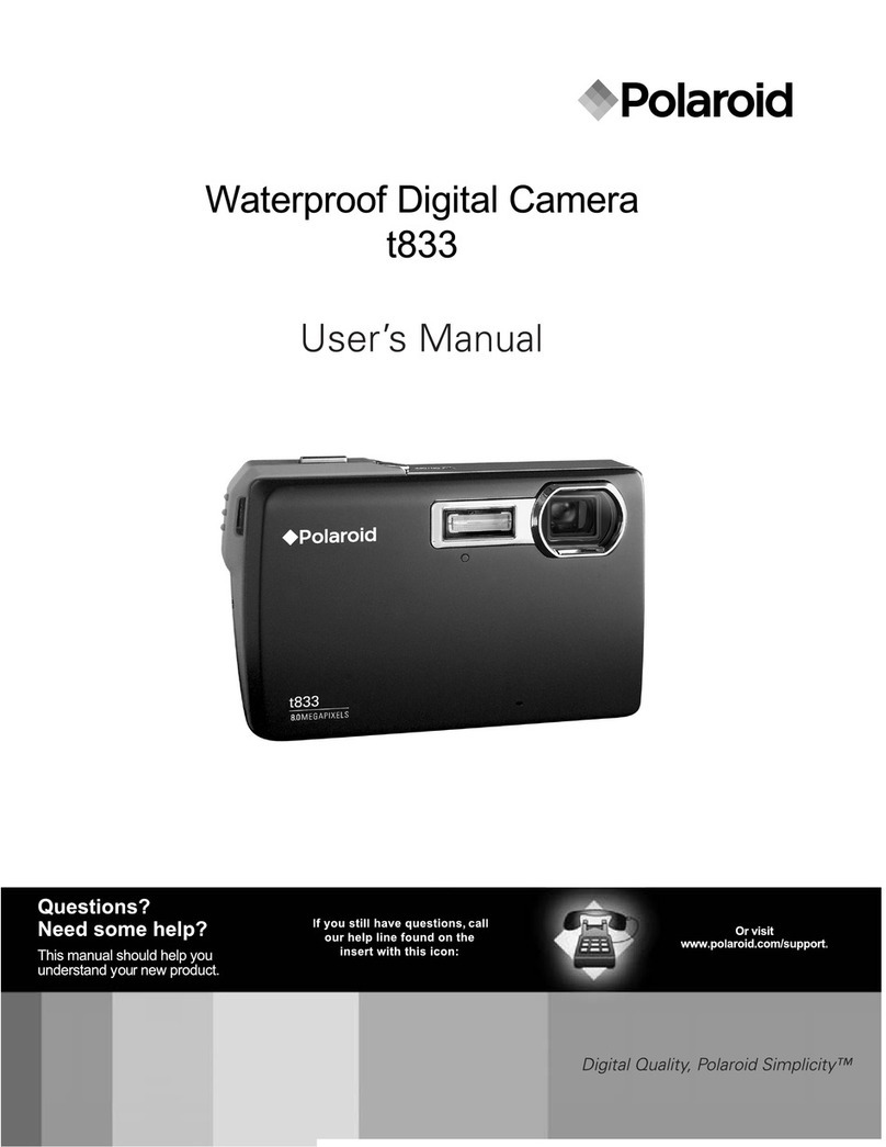 Polaroid T833 - Digital Camera - Compact User manual