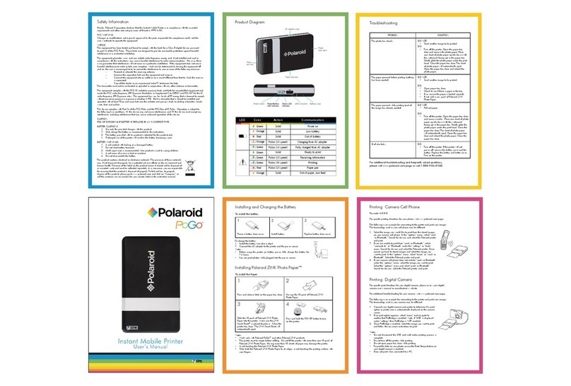Polaroid PoGo Instant Mobile Printer User manual