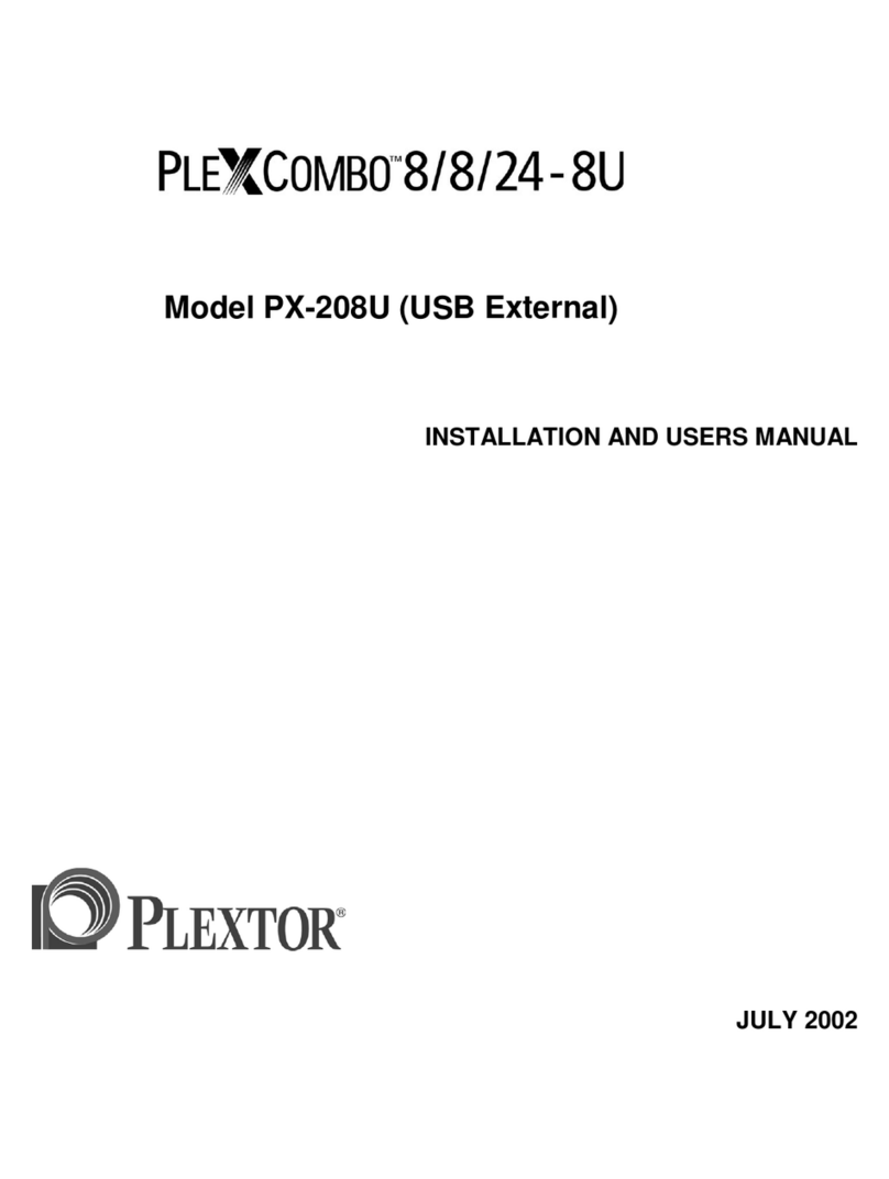 Plextor PX-208U User manual